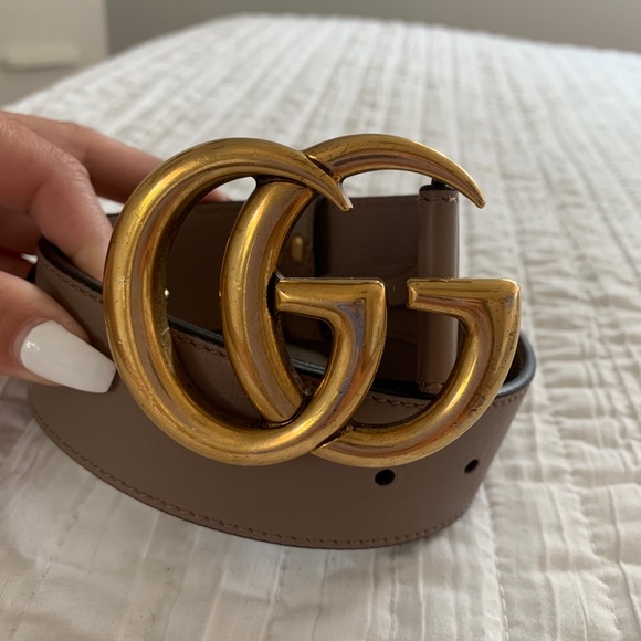 Gucci Leather Belt w/ Double G Buckle - Picture 4 of 7